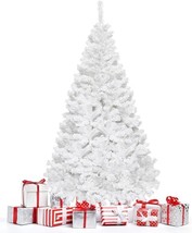 Nightcore 7 Foot White Artificial Christmas Tree with Metal Support PVC ... - £72.16 GBP