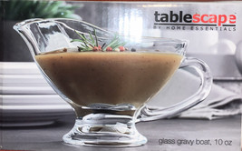 Tablescape By Home Essentials Clear Glass Gravy Boat 10 Oz - £9.34 GBP