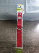 Ruffin&#39; It Large Soft &amp; Strong Dog Collar  -  Red w/ Silver Buckle NEW - £11.60 GBP