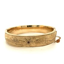 Vintage Signed 12k Gold Filled FMCO Finberg Mfg. Co. Victorian Bracelet sz 6 3/4 - £98.92 GBP