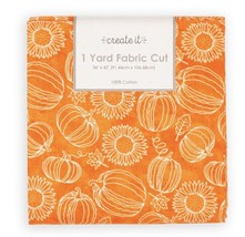 Create it Fabric Cut, 1 Yard (36&quot; X 42&quot;), Harvest Pumpkin Bounty - £7.21 GBP