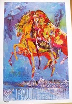 Leroy Neiman #d Bookplate &quot;St. Paul-Ramsey County Bicentennial&quot; Horses Dome City - £19.69 GBP