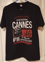 Cannes Film Festival T Shirt Mens Small Black SS Graphic Gravitee - £27.34 GBP