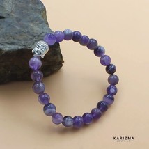 Natural Purple Amethyst stones Reiki Healing Buddha Bracelet for Men and Women - £15.21 GBP