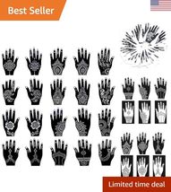 Henna Tattoo Stencil Kit/Temporary Tattoo Template Set of 20 Sheets, Ind... - $14.45