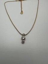 Gold Swarovski Pendant Necklace 17.5” - $39.60