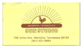 Sonne Studios Memphis Tennessee Elvis Presley Johnny Cash Ticket Stumpf 1992 - £35.41 GBP