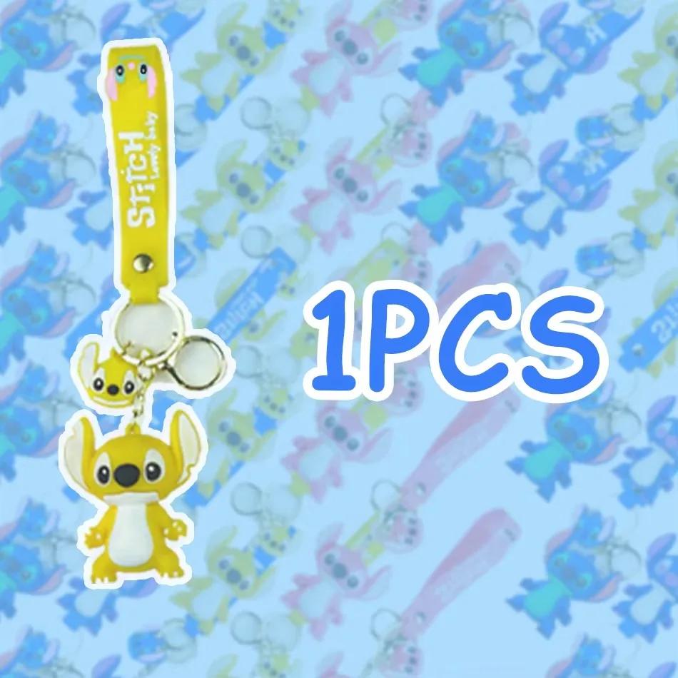 Cartoon Disney Lilo Stitch Silicone Pendant Keychain for Women Men Fans ... - $61.96 MXN