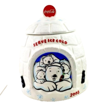 Coca Cola Polar Bear Igloo Cookie Jar 2005 - £18.38 GBP