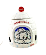 Coca Cola Polar Bear Igloo Cookie Jar 2005 - $23.76