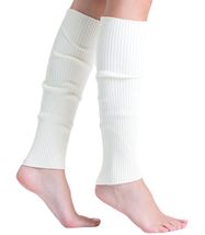 AWS/American Made Ecru Leg Warmers for 80s Party Dance Yoga 1 Pair - £7.83 GBP
