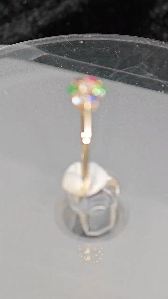 14k Gold flower ring sapphire ruby Amethyst cluster gold ring - stone queen Item image 2
