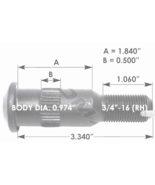 ( 10 ) MERITOR FREIGHTLINER WHEEL STUD - RIGHT HAND TDA-R005909R - €32,62 EUR