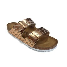 Birkenstock Arizona BS Sandals Womens Size 9-9.5 NARROW Fit Gator Gleam Copper - £113.13 GBP