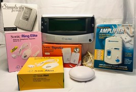 Sonic Alert Bundle w/Alarm Clock, Bed Vibrator, Phone, Doorbell,Remote, and More - £94.92 GBP