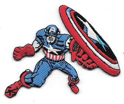 Marvel Comics Captain America Fighting Figure Embroidered Patch, NEW UNUSED - £6.16 GBP
