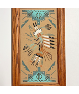 Navajo Yei Arizona Sand Painting Native American Indian Art Framed 8&quot;x14&quot; - $124.99