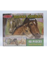 NEW!! Melissa &amp; Doug HORSE CORRAL Floor PUZZLE 48 Pieces 4 Feet Long UnO... - £31.09 GBP