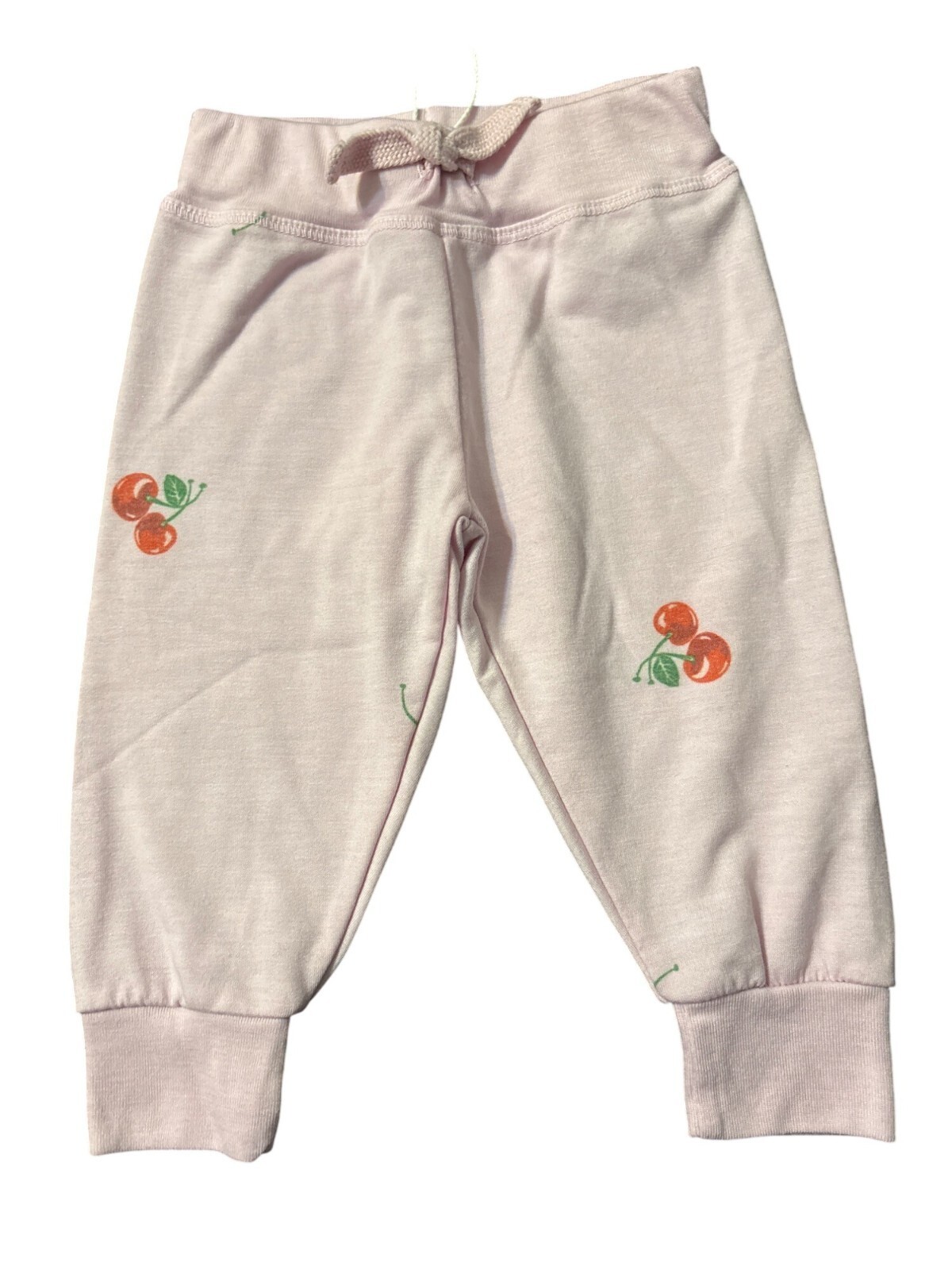 Cozii Baby SweatPants 3M/6M Pink With Cherry Print Soft Cotton Blend NWT - $33.60