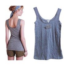 Anthropologie Layering Tank Petite XX Small Grey Tee Top Shirt Alone or ... - $27.03