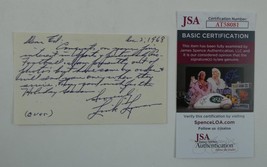 Link Lyman Signed 3x5 Index Card Chicago Bears HOF Personalized JSA COA - $445.49