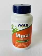 NOW FOODS Maca 500 mg 100 Caps Reproductive Health Exp 09/25 - £8.45 GBP