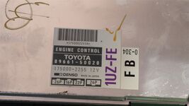 Lexus Toyota Engine Computer Control Module Unit ECU ECM PCM 89661-50020 image 2
