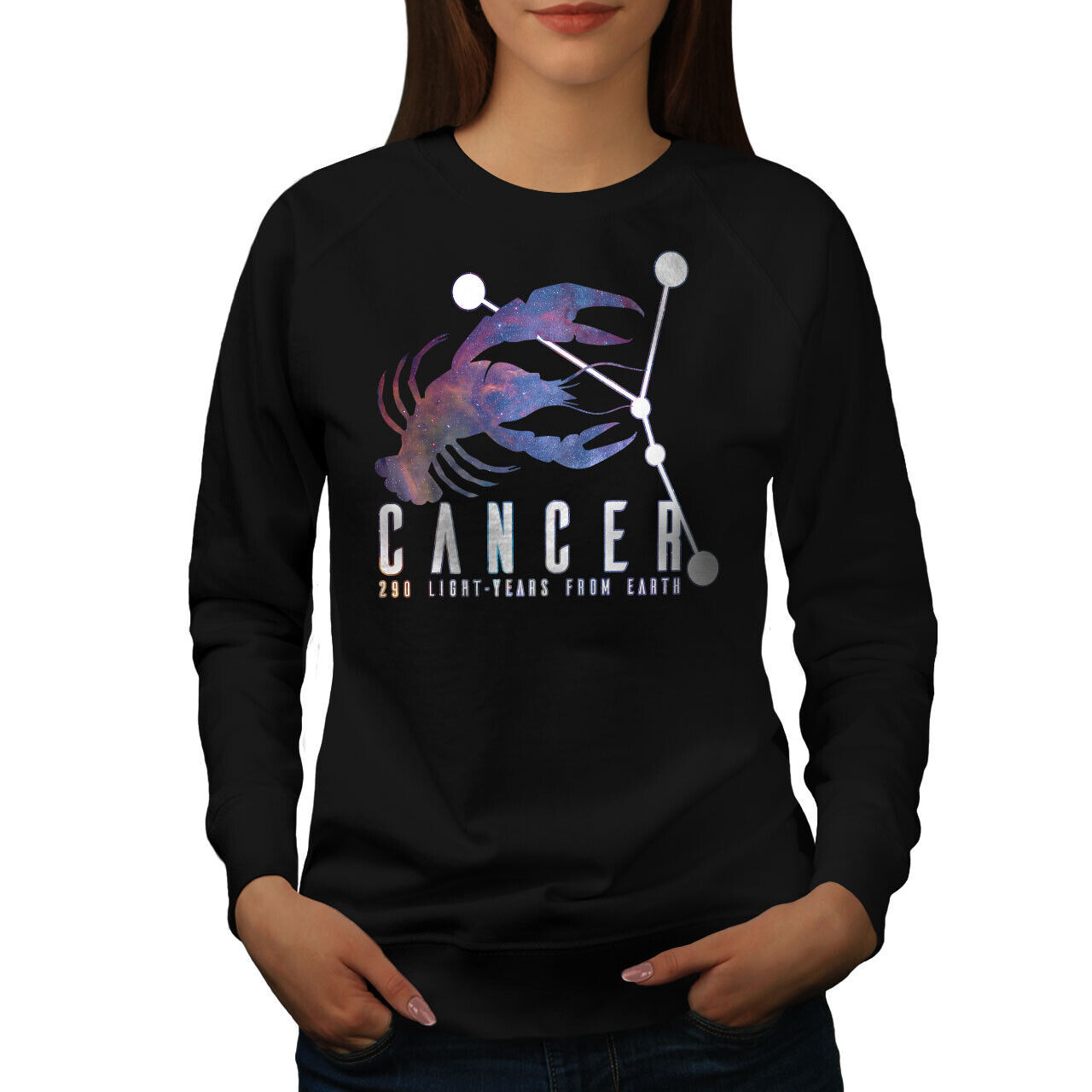 Primary image for Wellcoda Cancer Zodiac Sign Womens Sweatshirt, Horoscope Casual Pullover Jumper