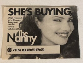 The Nanny Tv Guide Print Ad Fran Drescher TPA11 - £4.64 GBP