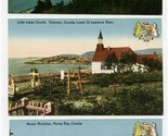 3 Canada Railway Postcards Little Indian Church Quebec Bridge Manoir Ric... - $17.82