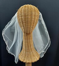 66&quot; Wide Tiered Shoulder Length Bridal Veil w/ Ribbon Edge (18&quot; tiers) M230.06 - £12.04 GBP