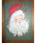 Vintage Smiling Santa Christmas Greeting Card Unused - £5.53 GBP