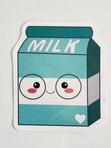 Milk Cartoon with Face and Glasses Super Cute Sticker Decal Great Embell... - £2.04 GBP
