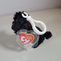 TY Beanie Baby BO The Black And White Dog With White Backpack Clip 2009 4&quot; - $10.99