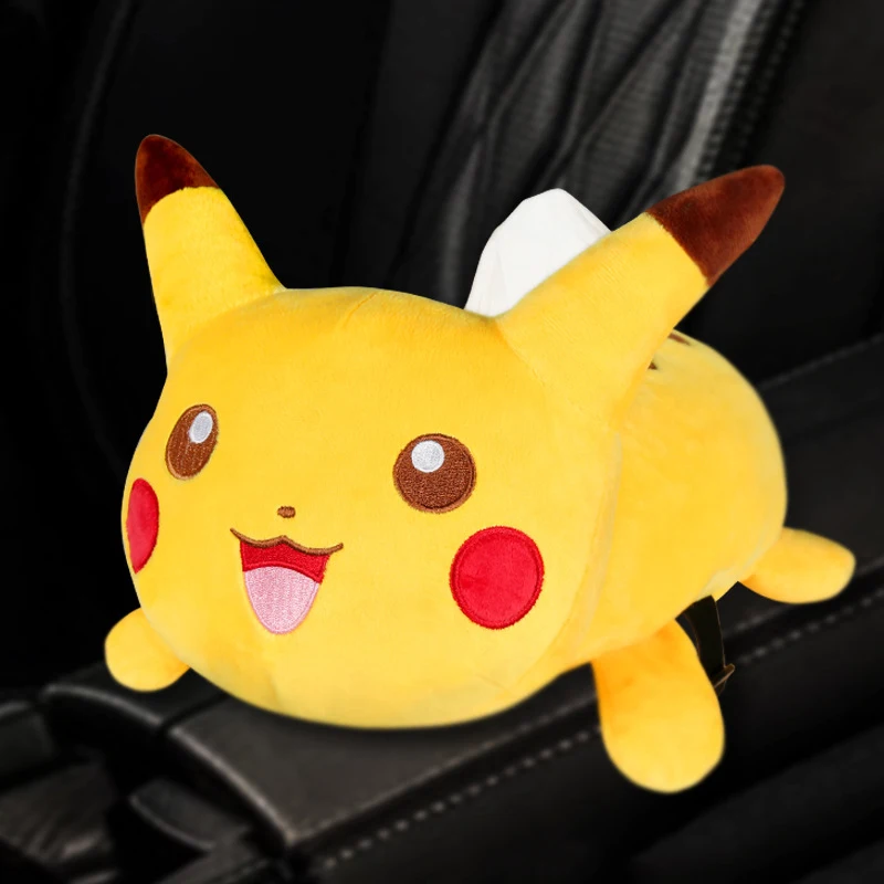 Pokemon kawaii Pikachu cartoon car armrest box plush drawer box anime figure - £20.31 GBP