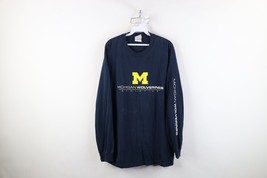 Vintage 90s Mens XL Thrashed University of Michigan Long Sleeve T-Shirt USA - $24.70