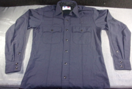 Flying Cross Usn U.S. Navy 44X31.5 Black Long Sleeve Button Uniform Shirt - $21.77