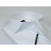 Men's Axxess Turkey Shirt 100% Egyptian Cotton High Collar 224-03 White Pique image 3