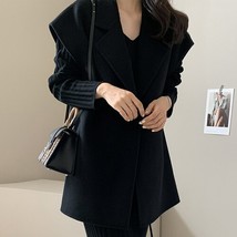 Neploe Chic French Autumn Winter Coats Femme Vintage High-End Notched age Waist  - £101.05 GBP