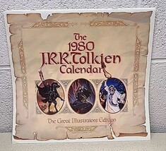 Vtg J.R.R Tolkien Calendar 1980 JRR Hobbit Lord of the Rings Great Illus... - $1,571.15 MXN