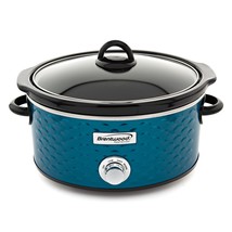 Brentwood Scallop Pattern 4.5 Quart Slow Cooker in Blue - £66.38 GBP