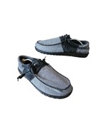 Hey Dude Wally Tri Men&#39;s 13 Slip On Shoes Maps Reflective Triple Gray Bl... - $28.50