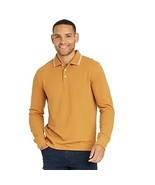 Goodfellow &amp; Co Men&#39;s Long Sleeve Rugby Polo Shirt MEDIUM Gold Color 3 B... - €19,31 EUR