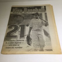 NY Daily News: Sept 18 2005 Viva Baseball 21 Roberto Clemente Latin Legend - £14.99 GBP