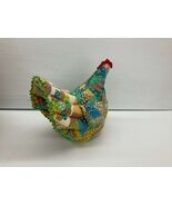 Vintage Stuffed Patchwork Chicken Weighted Door Stop Decor Country Farm Rustic - $44.55