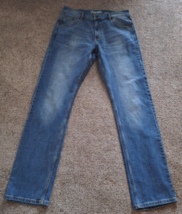 Wrangler Retro Slim Straight Jeans Mens Size 34x36 Denim Western Cowboy ... - $26.19