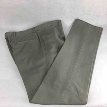 Overland Mens Dress Pants Beige Flat Front Pockets Cotton Trousers 48   ... - £14.40 GBP