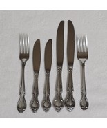 Vintage Lyon Queens Fancy Stainless Flatware 6 pc Set Japan Forks &amp; Knives - $773.38 MXN