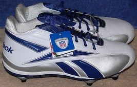 Reebok: Rb 504 Nfl Cleats Blue/White/Silver Size 15 Nwt - £27.52 GBP
