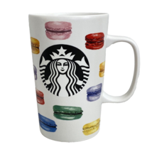 STARBUCKS 16 Oz French Macarons Coffee Cup Mug 2015 Dot Collection Rainbow - £17.69 GBP